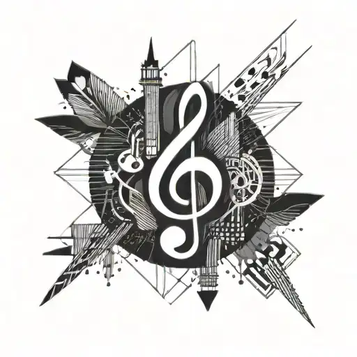 music lover tattoo design idea
