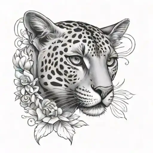 Saint Lucy Panther tattoo design idea