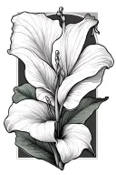 Peace Lily tattoo design idea
