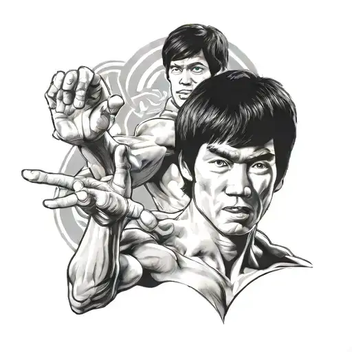 Bruce Lee tattoo design idea