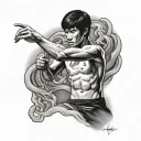 Bruce Lee tattoo design idea