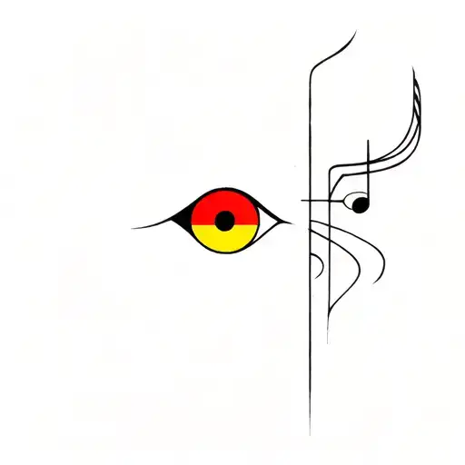 "I have one red eye and one yellow eye, one from alcohol, one from lack of sleep, from lack of love, I have a music box  tattoo design idea