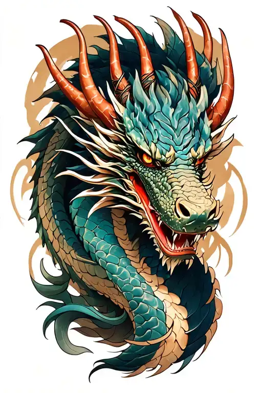 kaido dragon form tattoo design idea