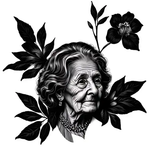 pain grief remember my grandma tattoo design idea