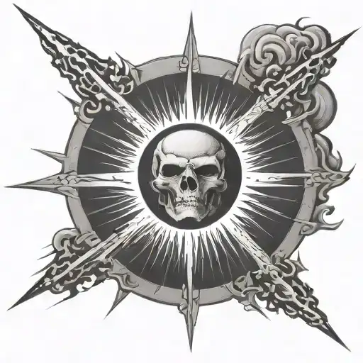 light rays coming light emanating light shining sun light strike thunder ضَوْئِيَّة tattoo design idea