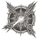 light rays coming light emanating light shining sun light strike thunder ضَوْئِيَّة tattoo design idea