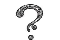 question mark tattoo design idea
