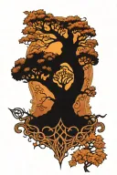 yggdrasil tree tattoo design idea