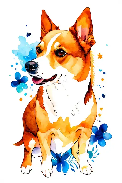 Dog lover and universe hope tattoo design idea