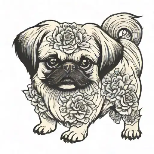 My daughter, my pet Pekingese, just passed away today. tattoo design idea