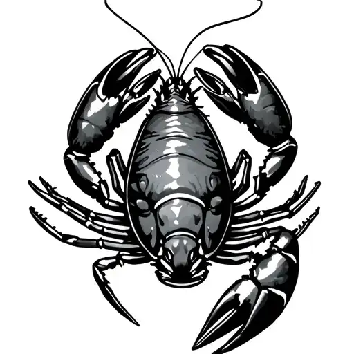 Mardi Gras crawfish tattoo design idea