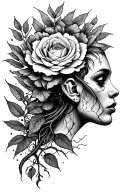 make me a tattoo design that represents overcoming adversity and trauma, resulting in mental and emotional growth tattoo design idea