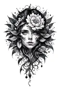 make me a tattoo design that represents overcoming adversity and trauma, resulting in mental and emotional growth tattoo design idea
