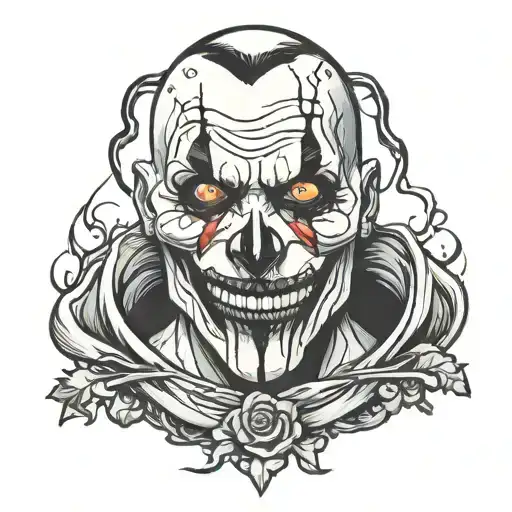 the Terrifier movie tattoo design idea