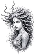  medusa, eros and psyche, hades and percephone, iracus falls tattoo design idea