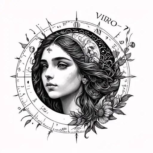 Make a tattoo for a Gemini,Virgo ascendant, sun in gemini, moon in cancer, mercury in taurus, venus in aries, jupiter in tattoo design idea