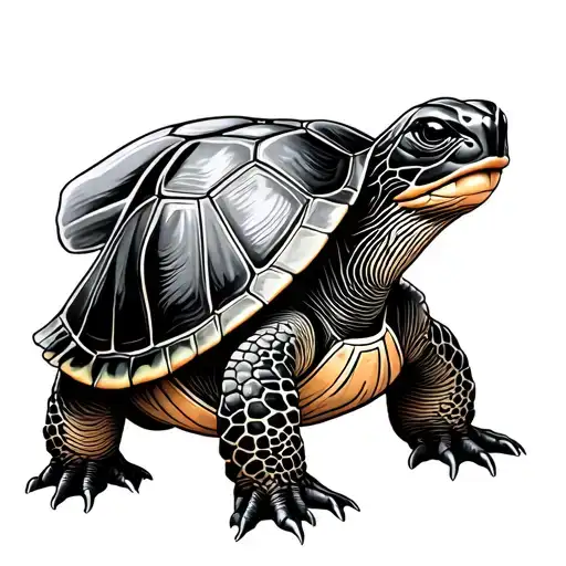 Japanese Turtle tattoo design idea