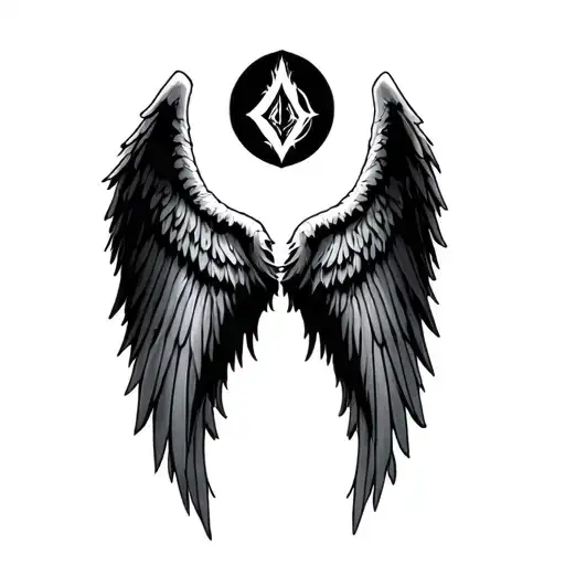 Diablo 3 angel wings tattoo design idea