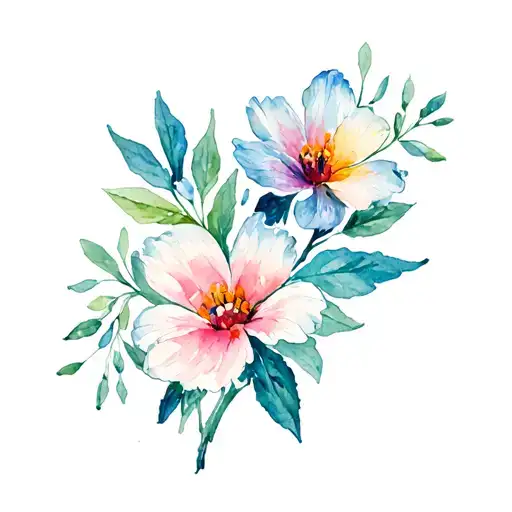 December And February Birth Flower tattoo design idea