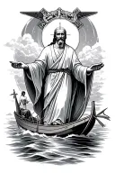 St Peter navigating life's journey towards living tattoo design idea