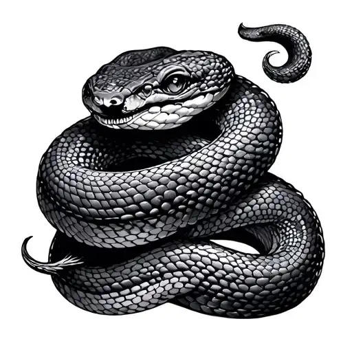 kundalini snake wrapped tattoo design idea