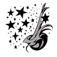 stars scattered tattoo design idea