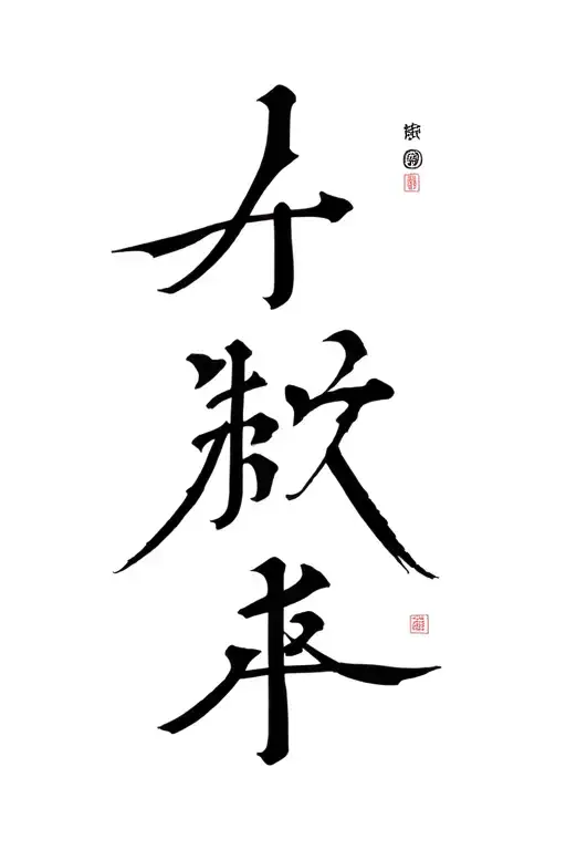 "winter and summer" kanji symbol tattoo design idea