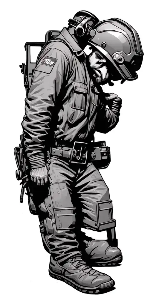 heavy equipment operator working tattoo design idea