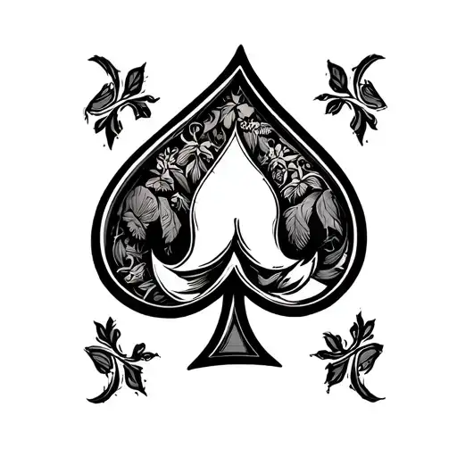 "Black owned Jariyeh B" Spade with a Q Inside tattoo design idea