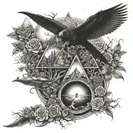 pyramid,eyeball,dragon,roses,tree of life,waterfall,moon,whale,nasty,raven, snakes,earth,mushrooms,marijuana  tattoo design idea