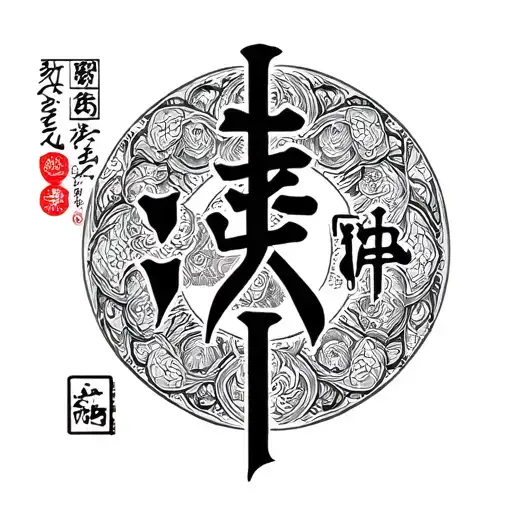 I need  a tattoo for name MINU in japnese languagemixing wit sm diffrnt symbols whichrepresents some meaning 2-3inches tattoo design idea