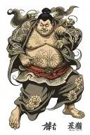sumo tattoo design idea