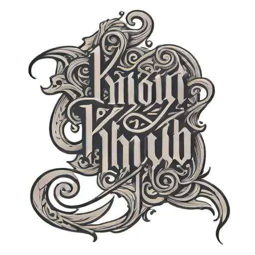 ambigram of "know" and "pain" tattoo design idea