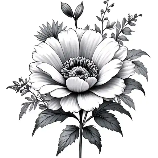 April And September Birth Flower tattoo design idea