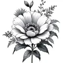 April And September Birth Flower tattoo design idea