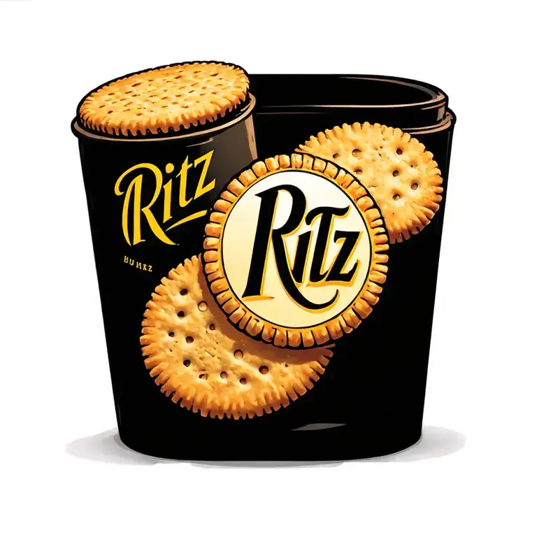 Ritz cracker as a brand ankle tattoo tattoo design idea