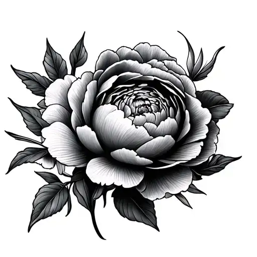 peonies flower tattoo tattoo design idea