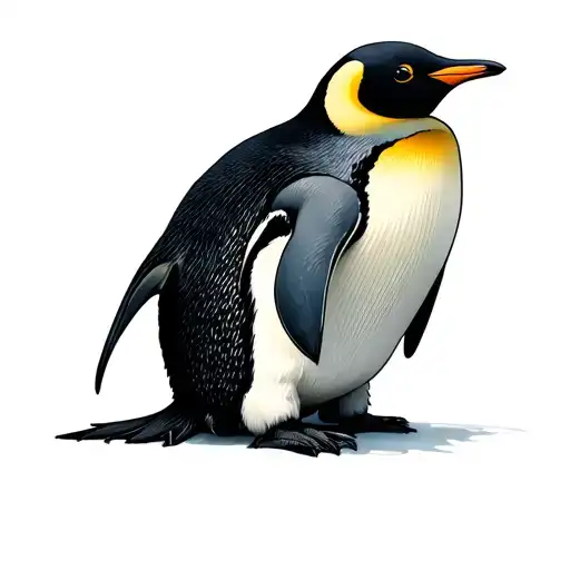 Emperor Penguin tattoo design idea