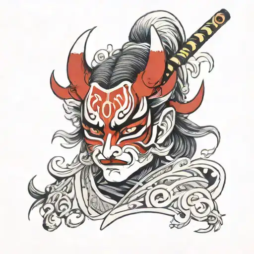 kabuki tattoo design idea