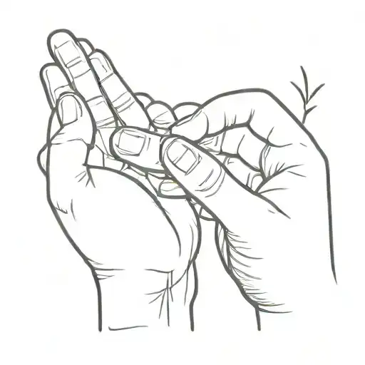 twiddling thumbs making a promise tattoo design idea