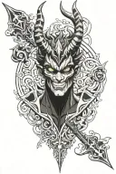 Devil union Asta from black clover made tattoo design idea