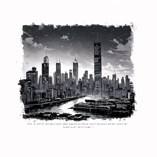 In front of me, the city shines ... Well, who's light about it? My eyes see the darkness she misses me. One life, one dream, we are rich and tattoo design idea