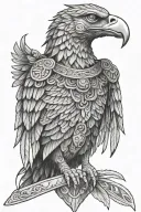 bird people egyptian god tattoo design idea
