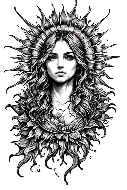 you show me a power that is strong enough to bring sun to the darkest days  tattoo design idea