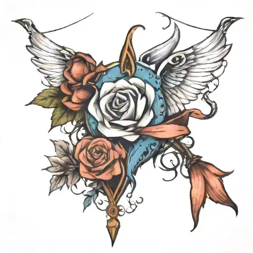 string of hope in a sea of despair tattoo design idea