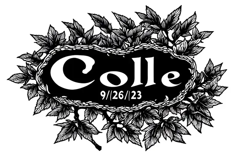 "Cole 9/26/23" willow tree branch tattoo design idea