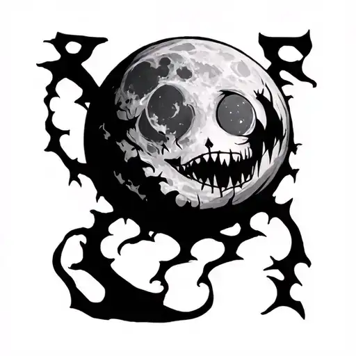 soul Eater moon tattoo design idea