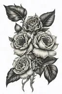 birth flower bouquet for april, may and december birth flower tattoo design idea