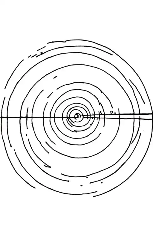 event horizon of black hole in thin lines tattoo design idea