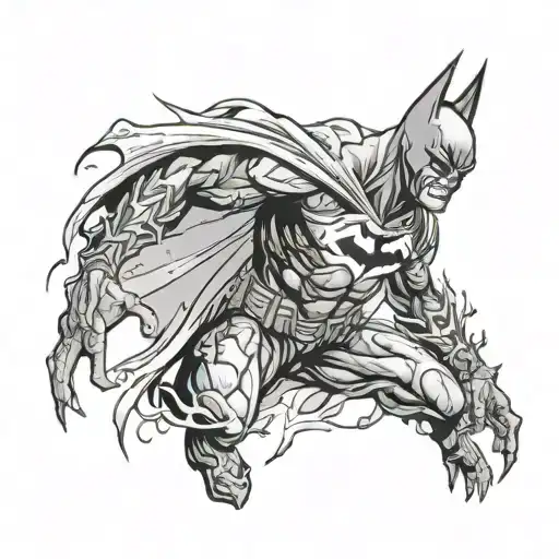 zombie Batman tattoo design idea